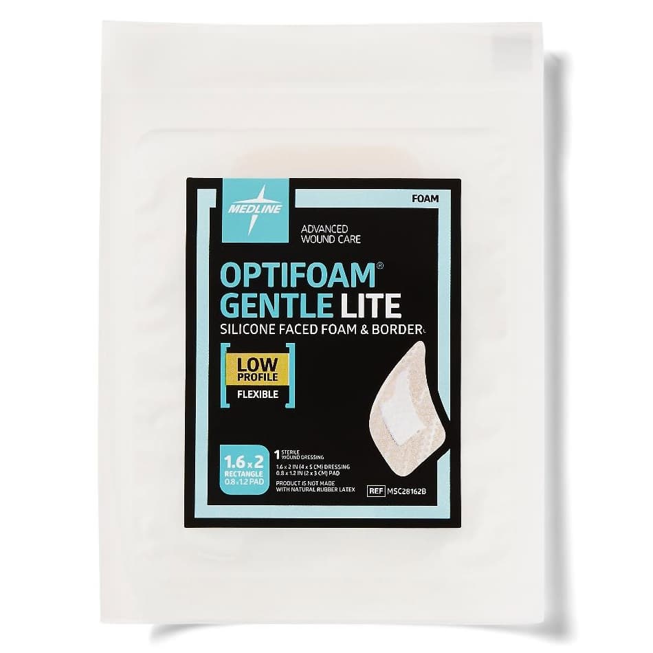 Optifoam Gentle Lite Silicone Faced Border Foam Dressing, Sterile - Image 3