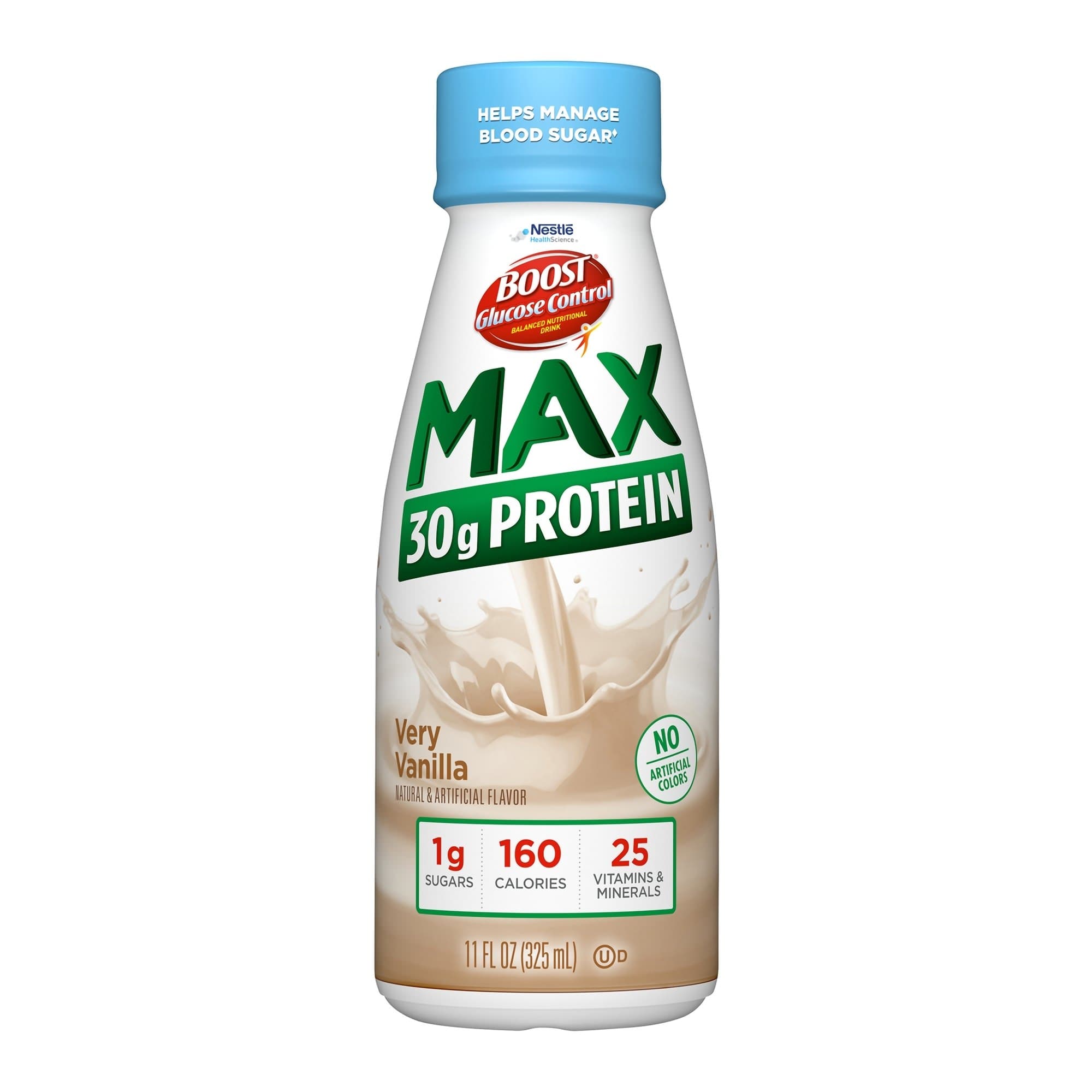 Boost Glucose Control Max Protein Balanced Nutritional Drink, 11 oz, Vanilla - Case of 12 - Image 1