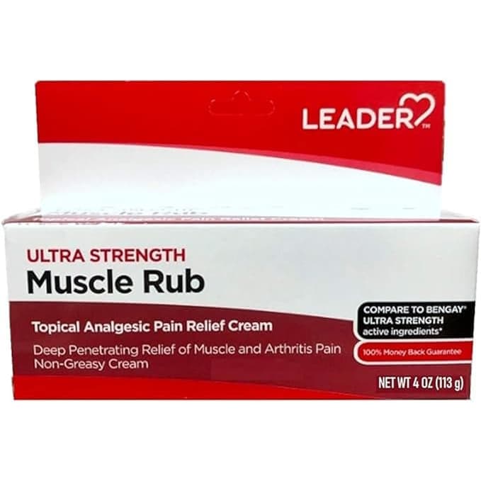 Leader Muscle Rub Ultra Strength Cream, 4 oz (Compare To Bengay) - Each - Image 3