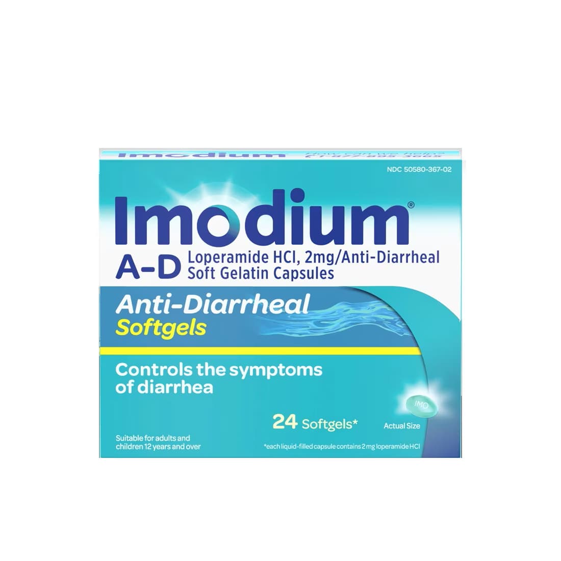 Imodium A-D Anti-Diarrheal Softgels - Pack of 24 - Image 1