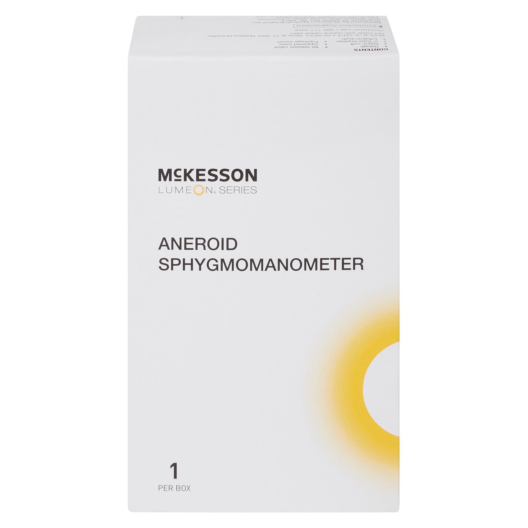 McKesson Deluxe Aneroid Sphygmomanometer Unit Dial Display 2-Tubes, Orange, Large Adult Cuff - Each - Image 1