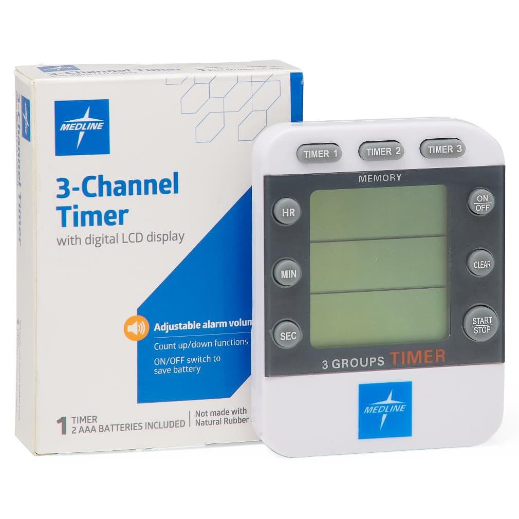Medline 3-Channel Digital Alarm Timer - Image 1