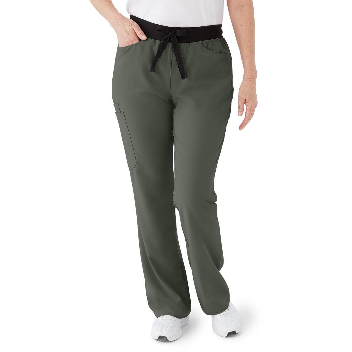 Medline Coastal AVE Women's Regular-Length Scrub Pant, Olive, Medium - Image 1