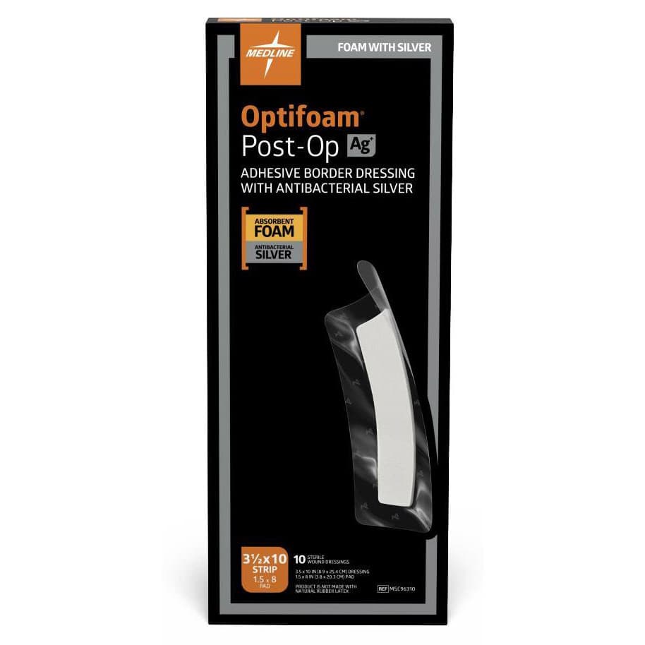 Optifoam Post-Op Ag+ Foam Dressing With Adhesive Border - Image 2