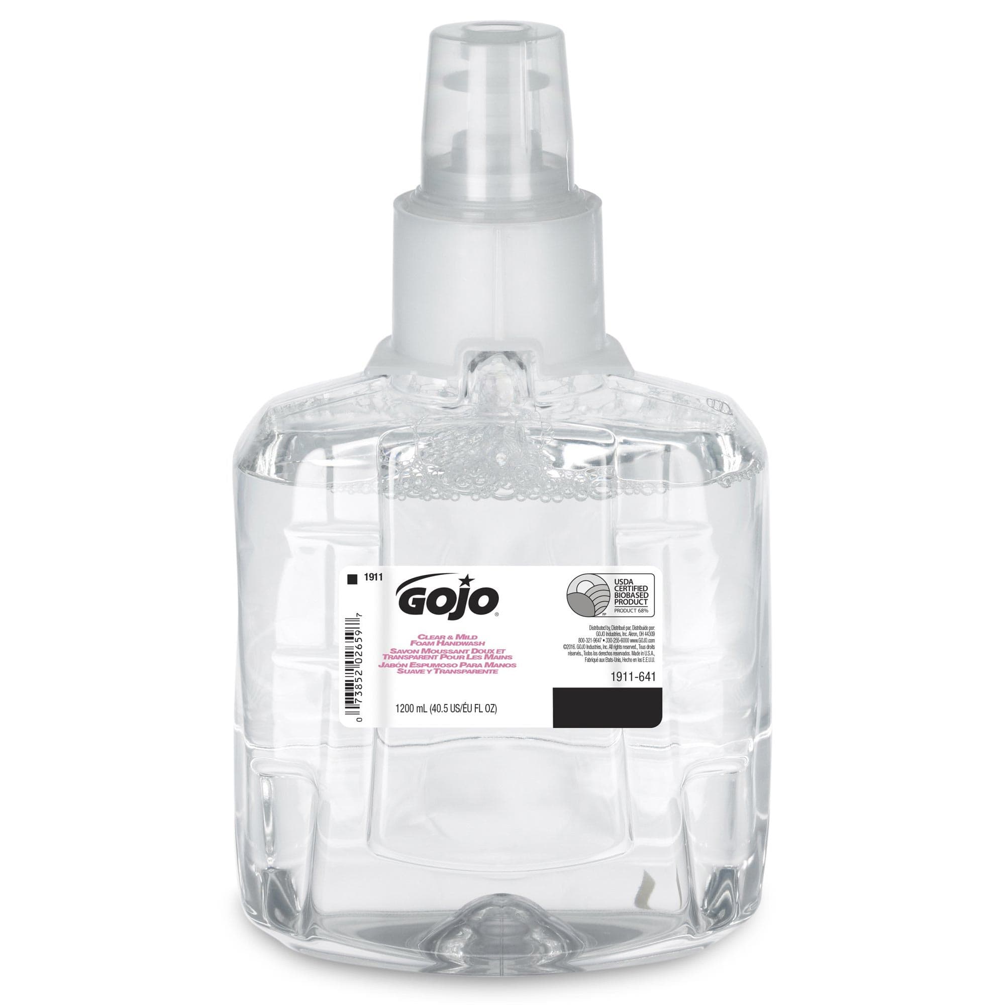 GOJO Clear and Mild Soap Clear, 1,200 ml For LTX-12 Dispenser - Case of 2