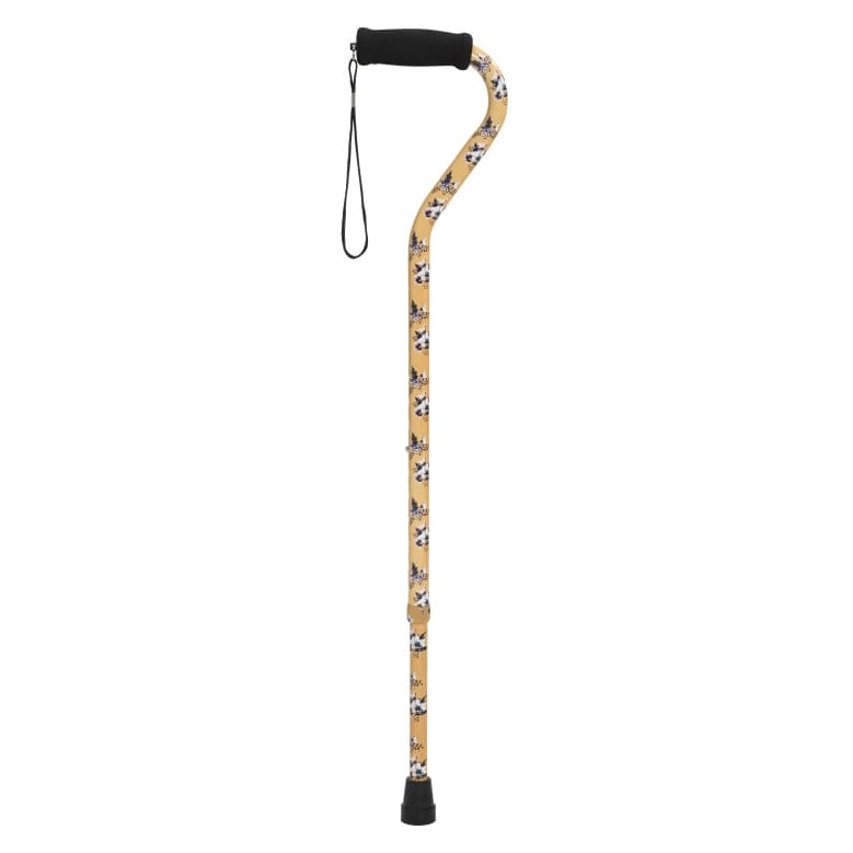 Drive Offset Handle Aluminum Canes, Amber Floral - Each - Image 1