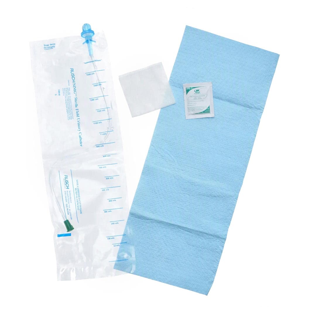 Rusch MMG Intermittent Catheter Closed System Kit, without gloves - Box of 100 - Image 1