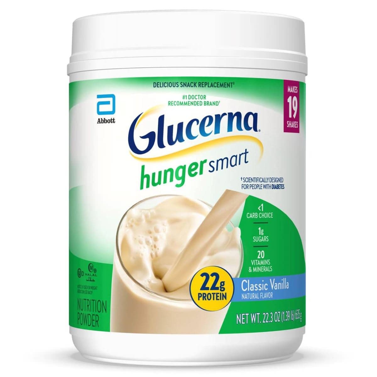 Glucerna Hunger Smart Oral Supplement, Homemade Vanilla, 22.3 oz - Case of 2 - Image 1