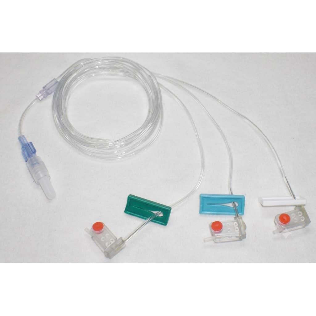 Alimed Multi-Lumen Subcutaneous Infusion Set, 27 Gauge x 3, 6 mm, 36 Inch - Box of 10 - Image 1
