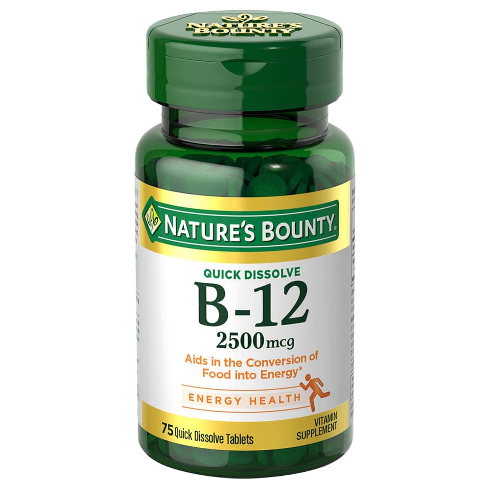 Nature's Bounty Quick Dissolve B-12, 2,500 mcg - Bottle of 75 - Image 1