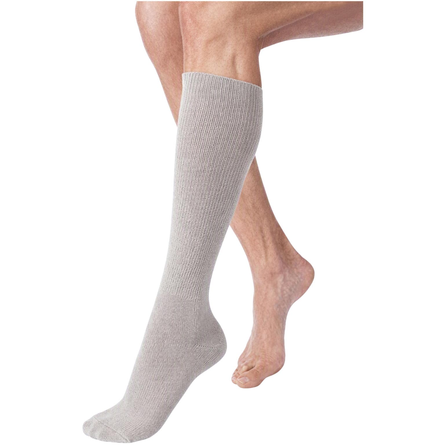 FarrowHybrid ADI Foot Compression Socks, Large, Regular, Taupe - Pair - Image 1