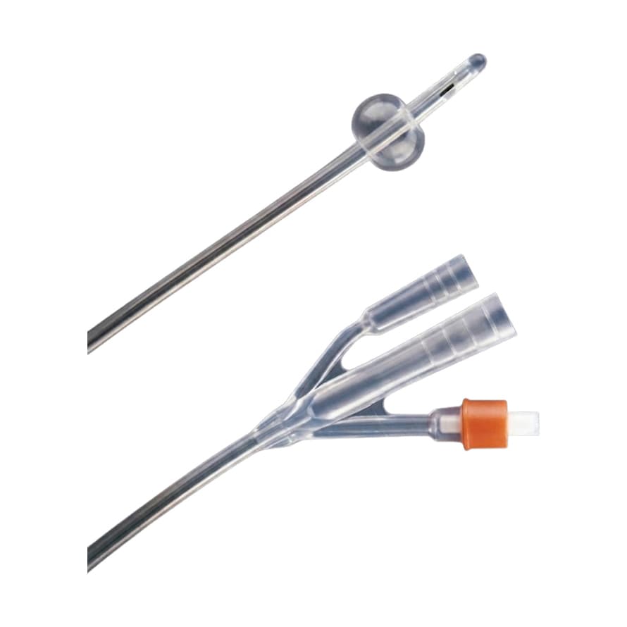 Lubri-Sil I.C. Specialty Silicone 3-way Foley Catheters, 5cc, 22 Fr - Case of 12 - Image 1