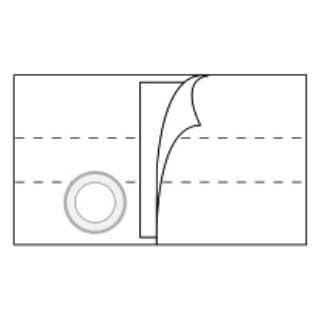 Nu-Hope Nu-Form 8" Ostomy Support Belt, 3" White, Large, Right - Image 1