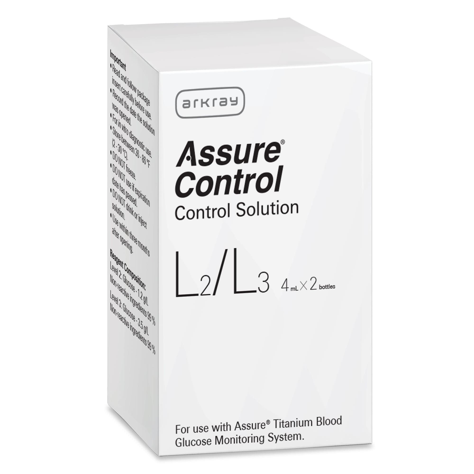 Assure Titanium Blood Glucose Control Solution, Level 2 & 3 - Pack of 2 - Image 2