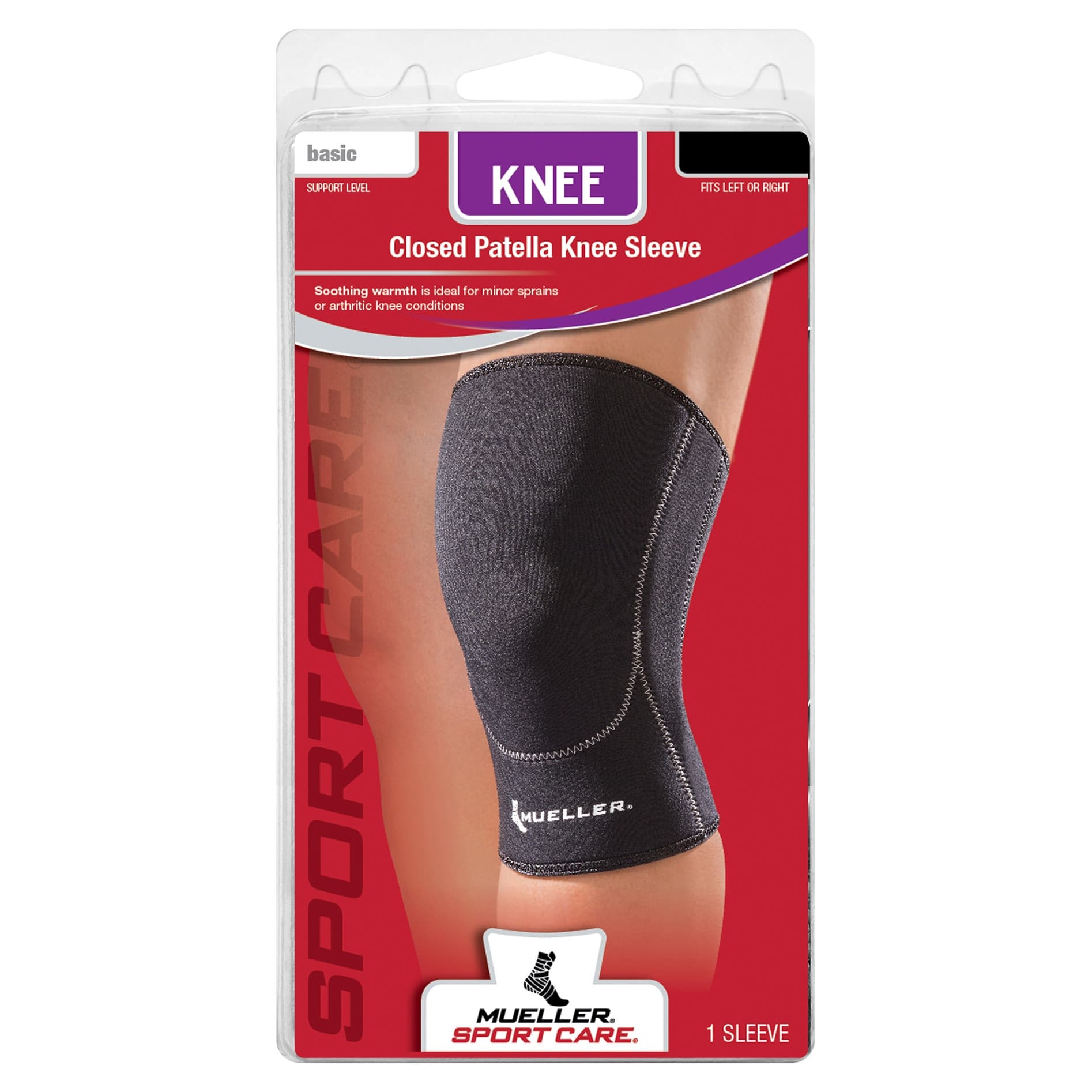 Mueller Closed Patella Knee Sleeve Black - Image 2