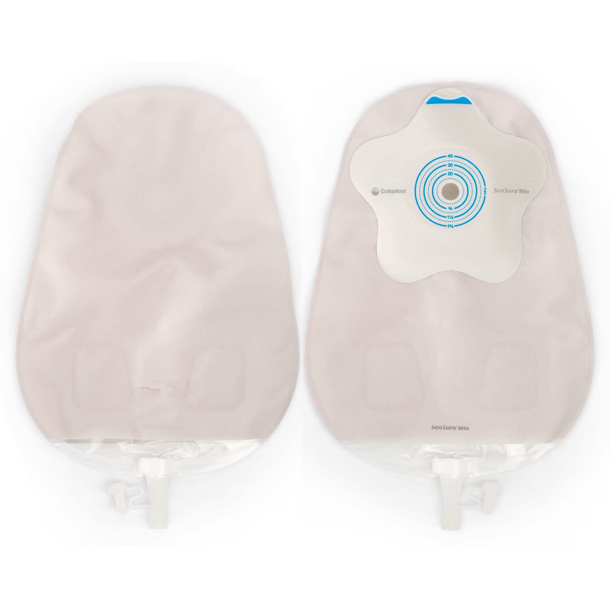 SenSura Mio Convex Flip MAXI Urostomy Pouch, 3/8 - 1-9/16 Inch Stoma, Opaque - Box of 10 - Image 1