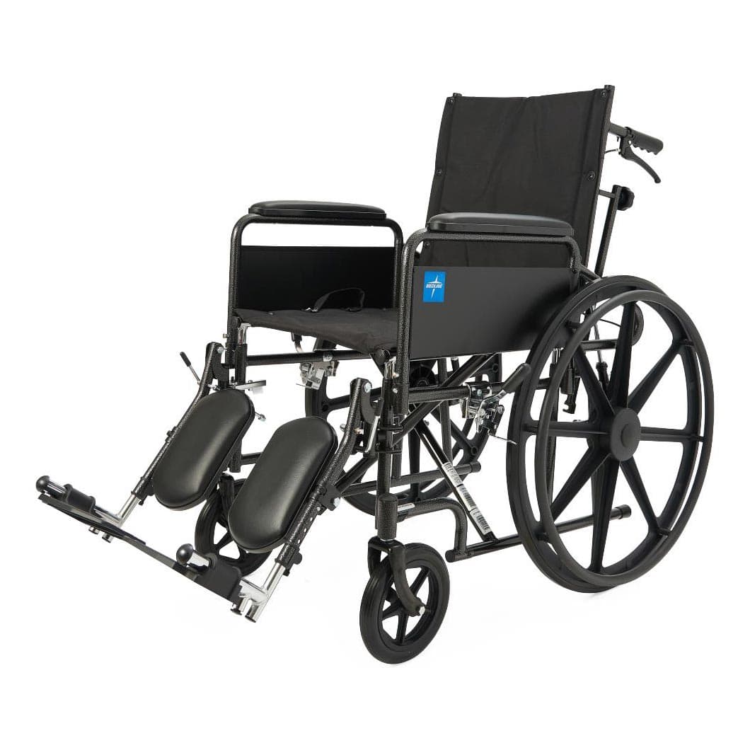 Guardian Manual Reclining Wheelchair 18"W x 18"D Seat with Full-Length Arms - Image 1