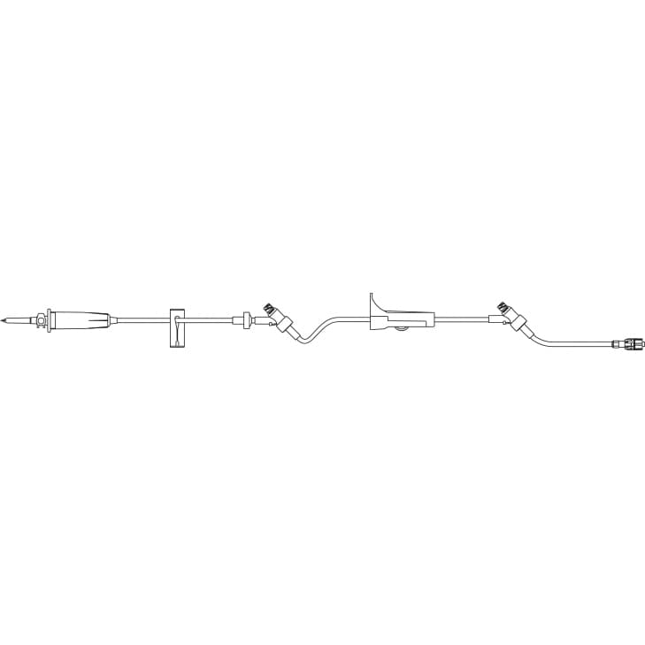 B. Braun Caresite Primary Gravity IV Set with 2 Caresite Injection Sites, 20mL, 104 Inch - Each - Image 1