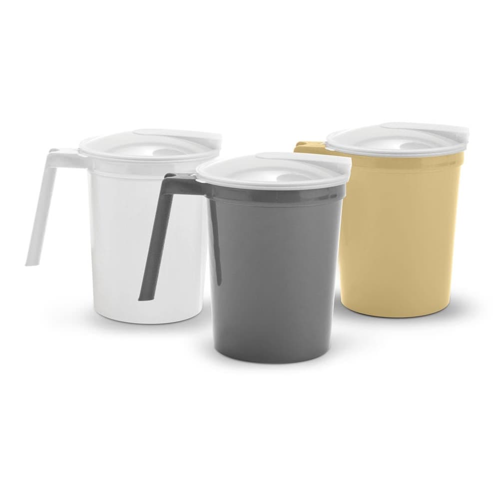 Medline Noninsulated Plastic Pitcher with Handle and Lid - Case of 100 - Image 1