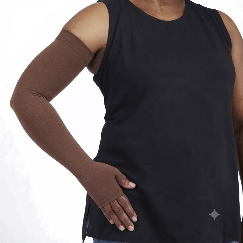 Mediven Harmony Silicone Band 20-30 mmHg Armsleeve Gauntlet, Size VI, Java - Each - Image 1