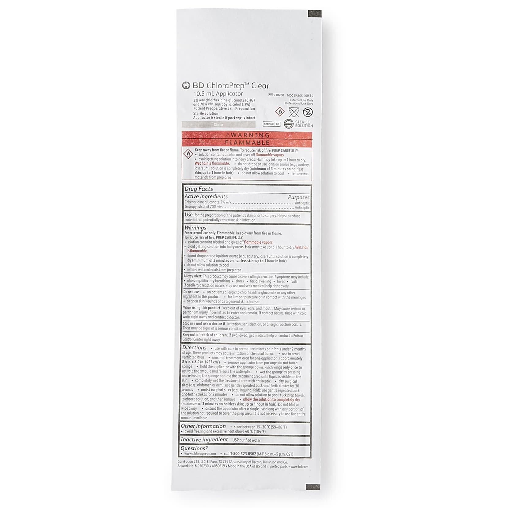 ChloraPrep Clear Skin Prep Solution Foam Applicator - Image 3