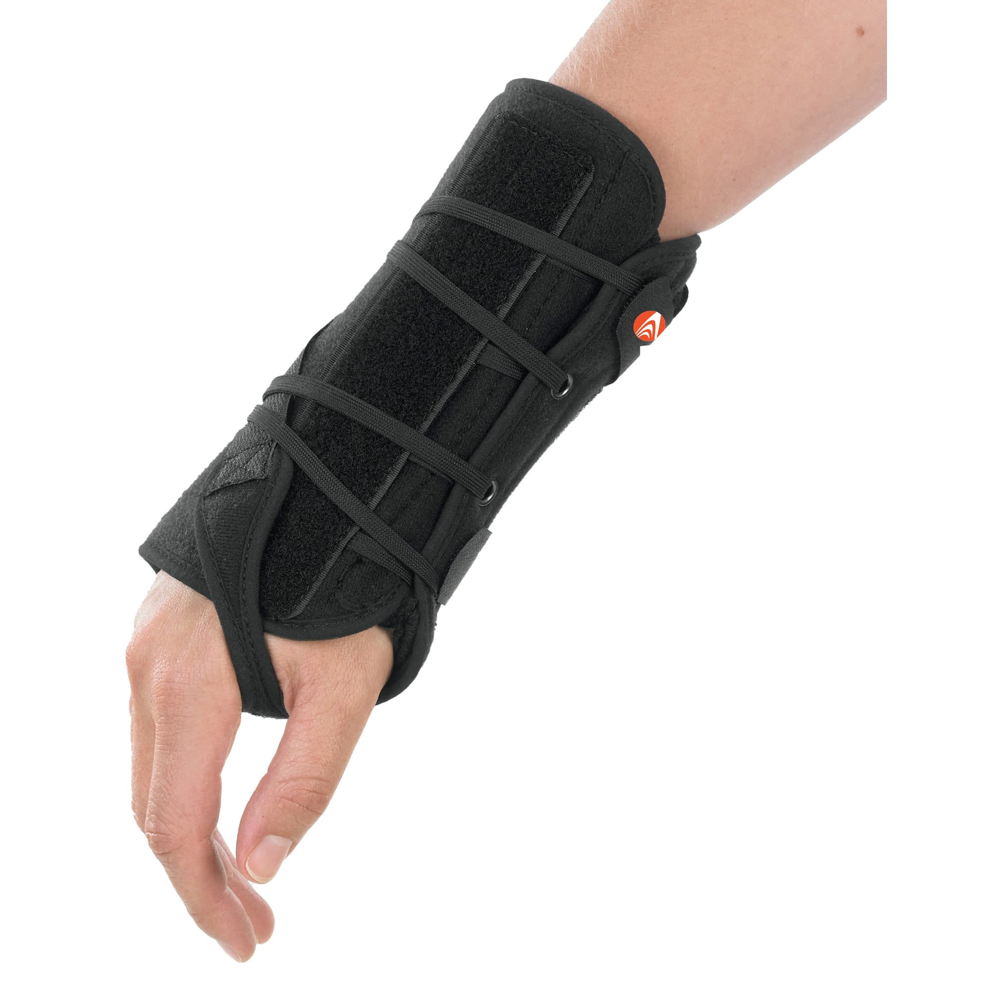 Breg Wrist Brace with Thumb Spica Apollo Universal Aluminum Foam, Black - Image 3