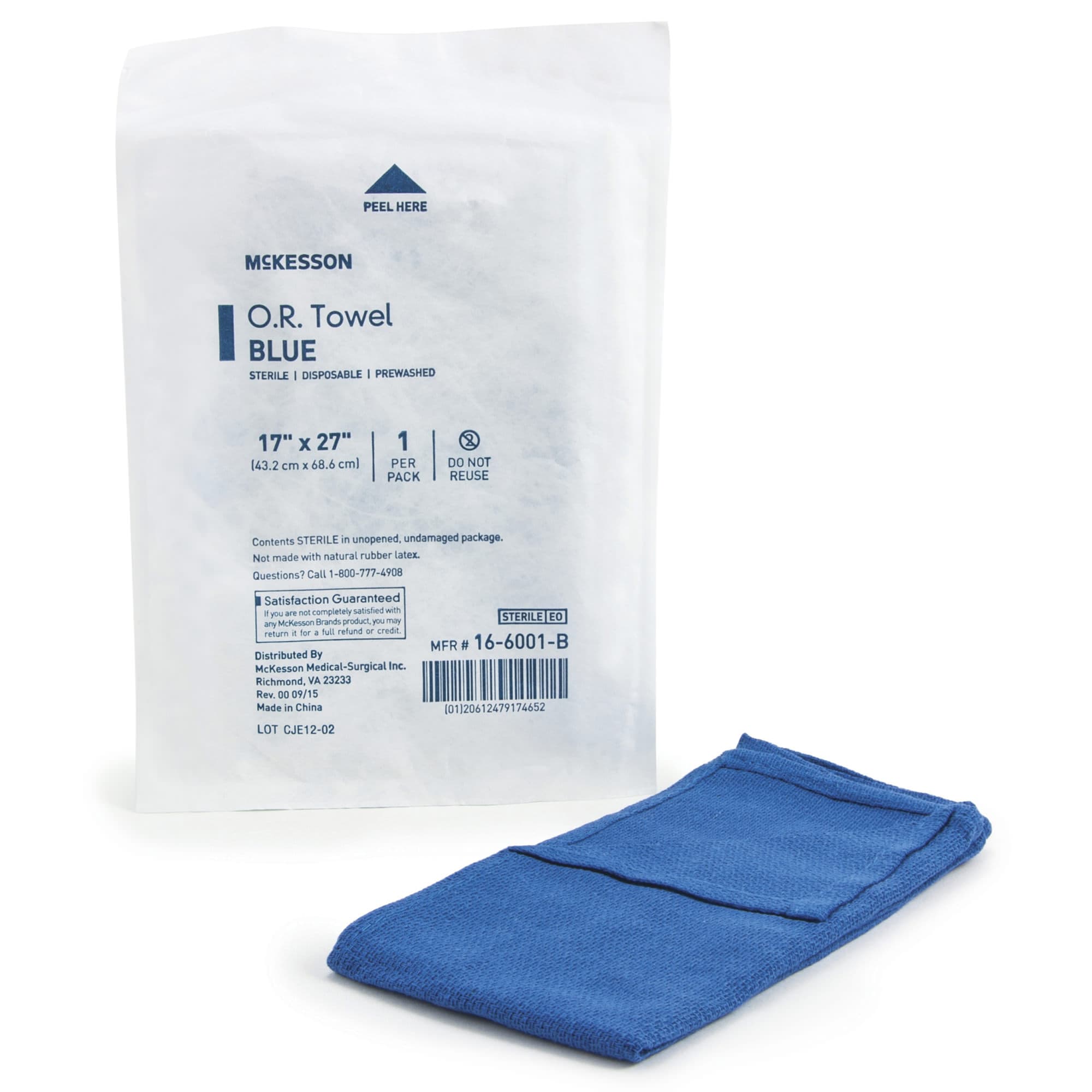 McKesson Disposable O.R. Towel Blue