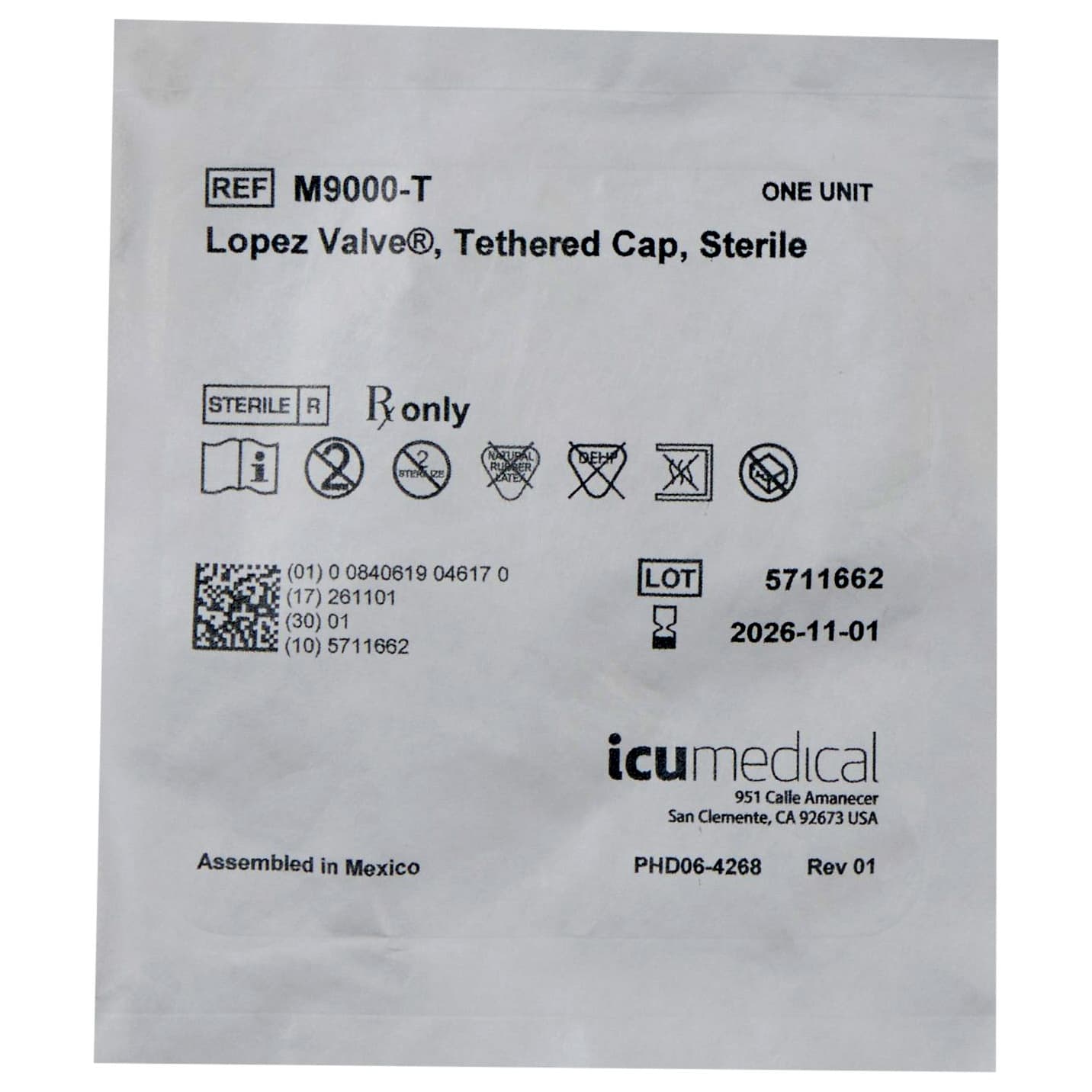 Lopez Valve Closed Enteral Tube Valve with Tethered Cap - Image 2