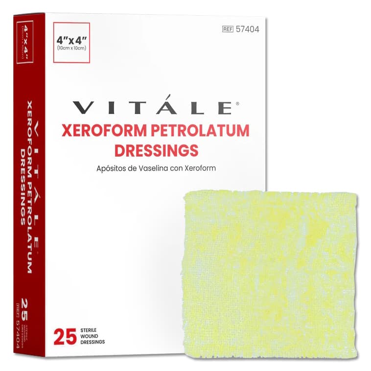 Cellera Vitale Xeroform Petrolatum Dressings, 4" x 4" - Box of 25 - Image 1