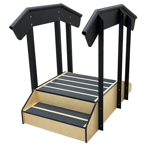 PHS Medical Pass Through Staircase - Compact Rehab Training Stairs with Safety Handrails