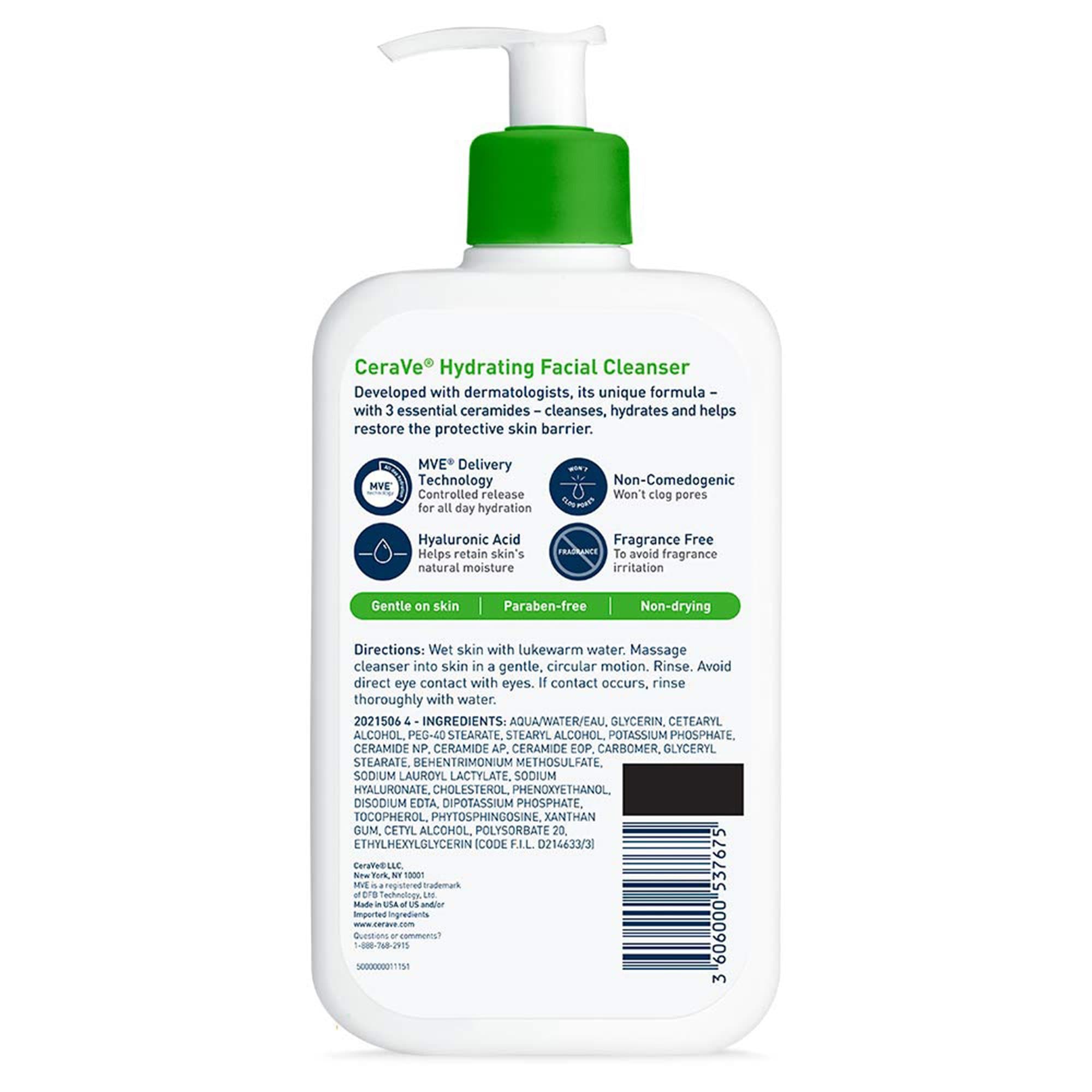 CeraVe Hydrating Facial Cleanser Lotion - Image 3