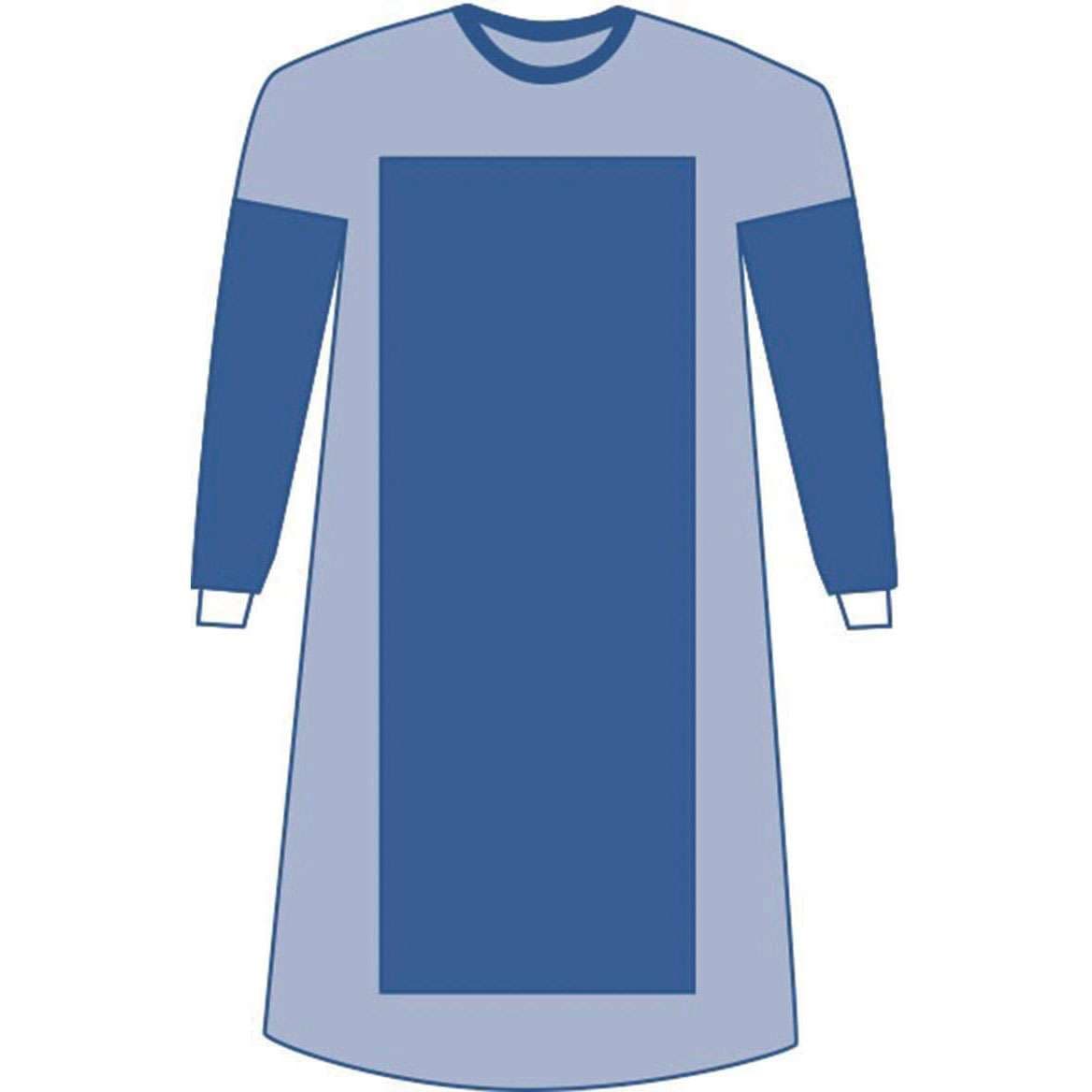 Medline Sirus Poly Reinforced Gown with Set Sleeves, Size L - Image 1