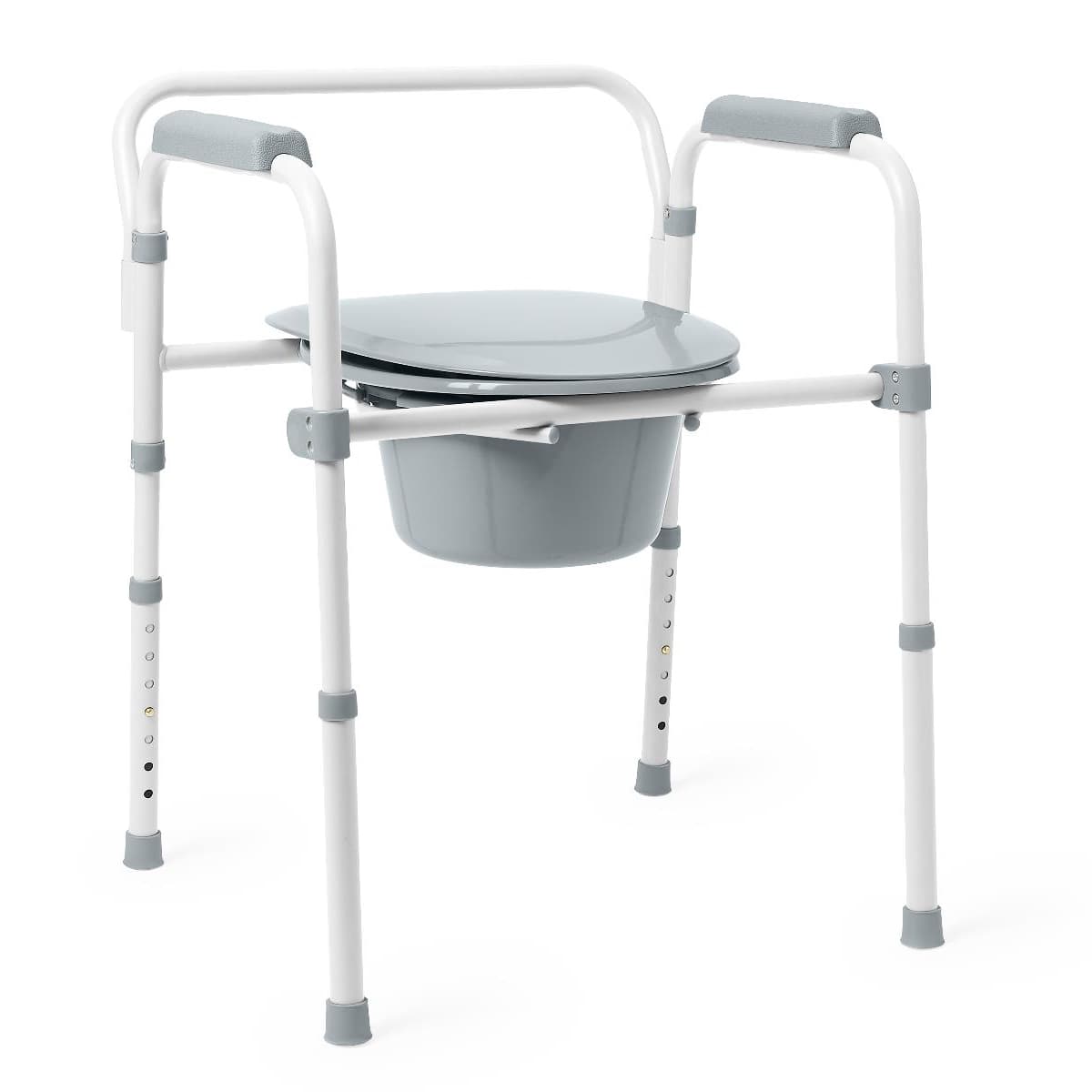 Medline 3-in-1 Folding Aluminum Elongated Commode