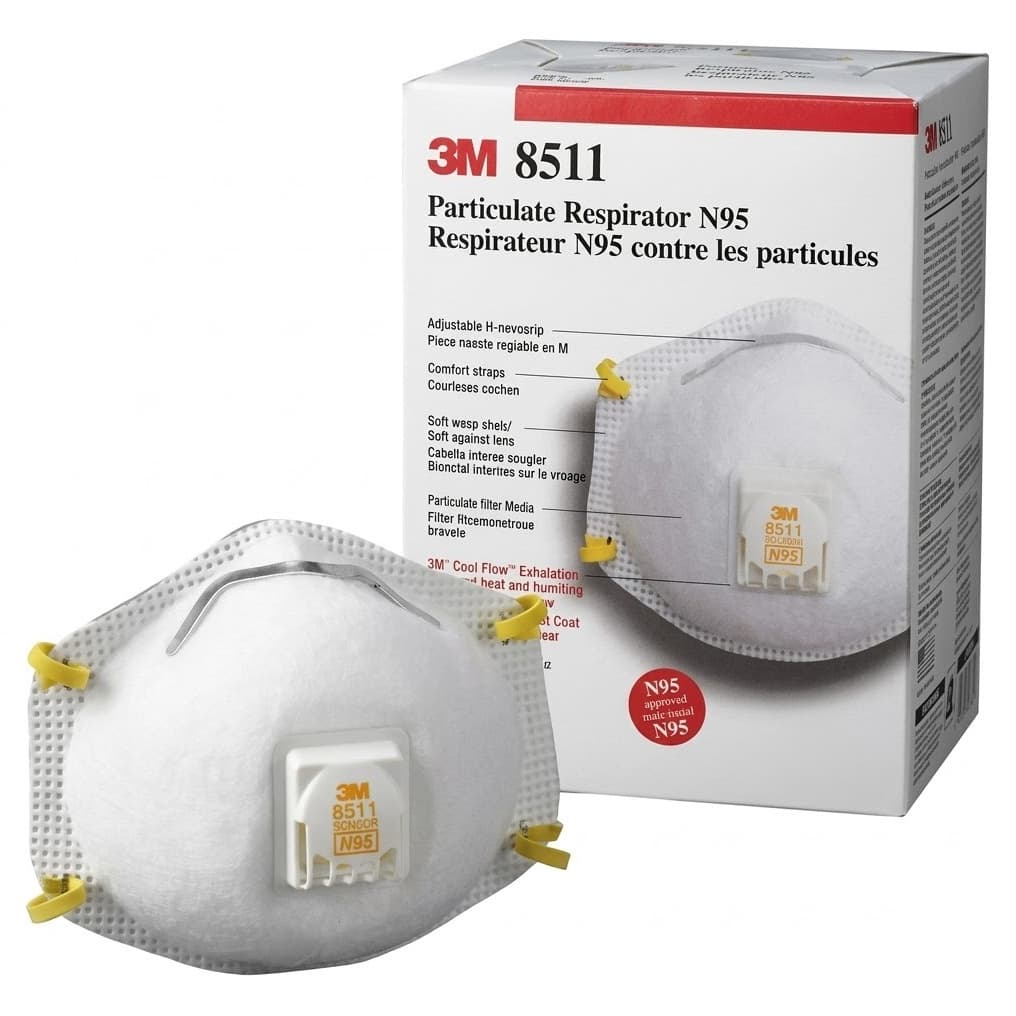 3M Particulate N95 Respirator Mask, Standard - Box of 10 - Image 1
