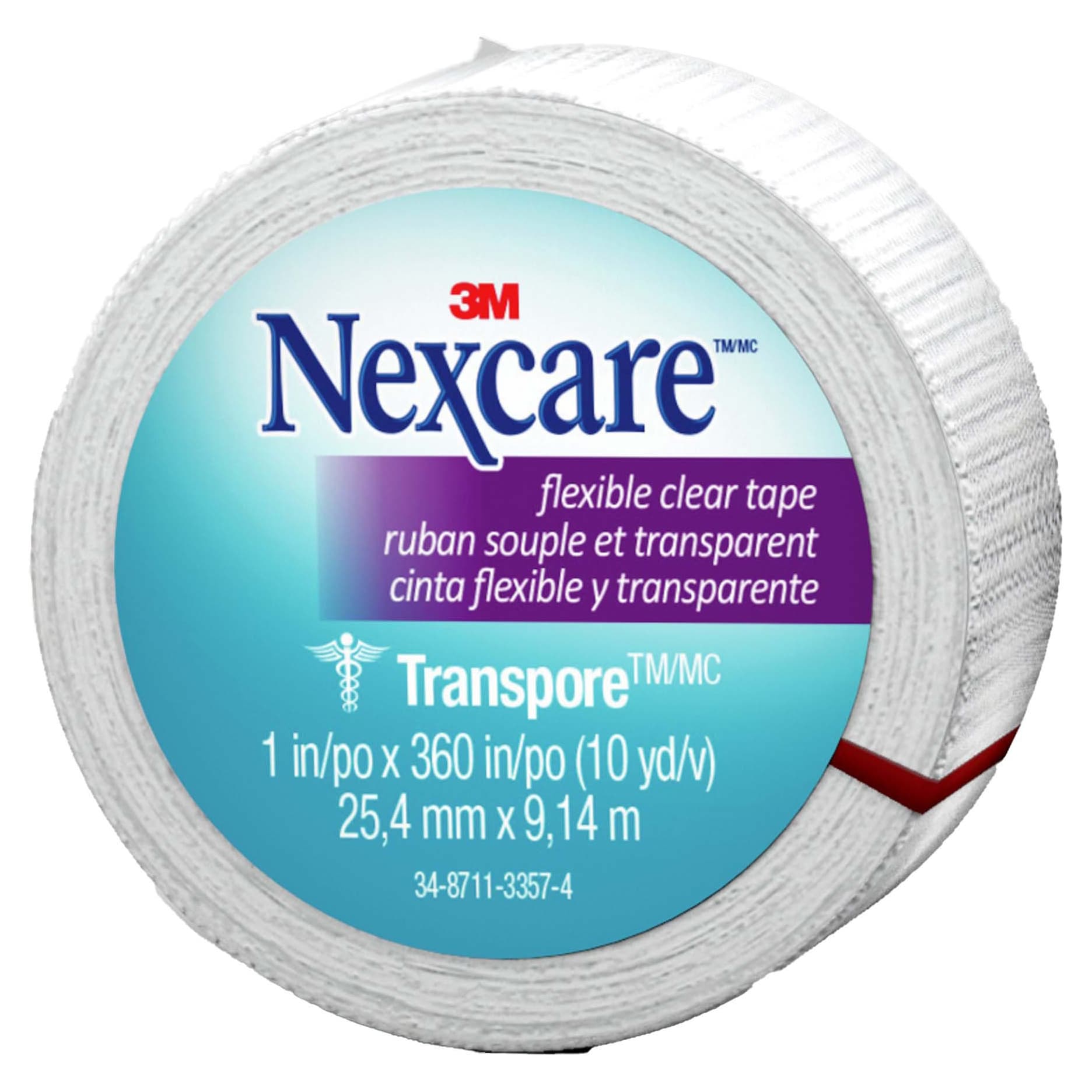 3M Nexcare Transpore Flexible Clear Tape