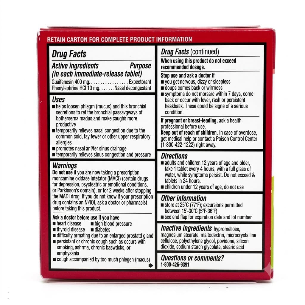 Leader Mucus Relief PE Sinus Congestion Tablets, 50 Count - Each - Image 3