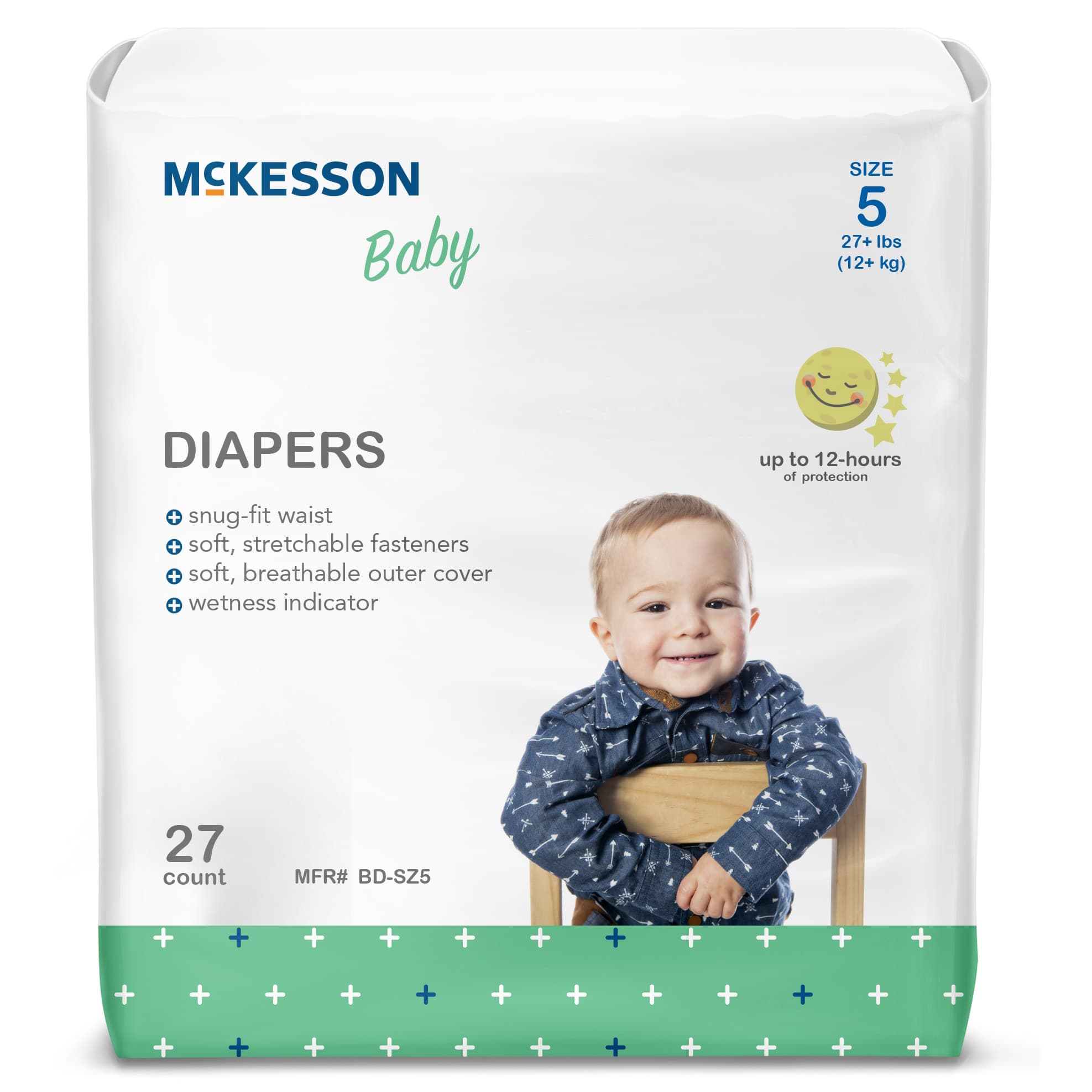 Mckesson Baby Diaper, Size 5 - Bag of 27 - Image 1