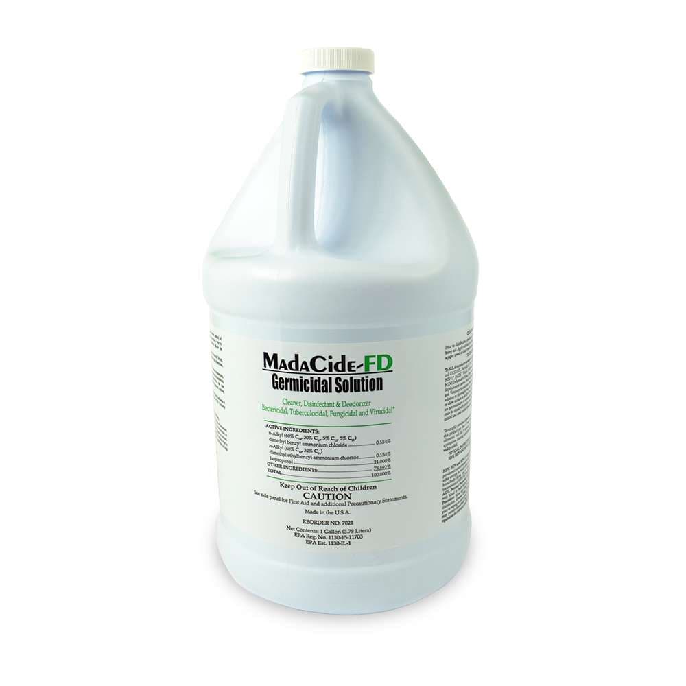 MadaCide-FD Surface Disinfectant Manual Pour Liquid Cleaner 1 Gallon - Case of 4 - Image 1