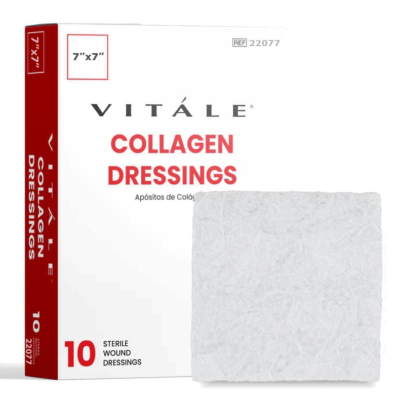 Vitale Collagen Dressing, 7" x 7" - Box of 10 - Image 1