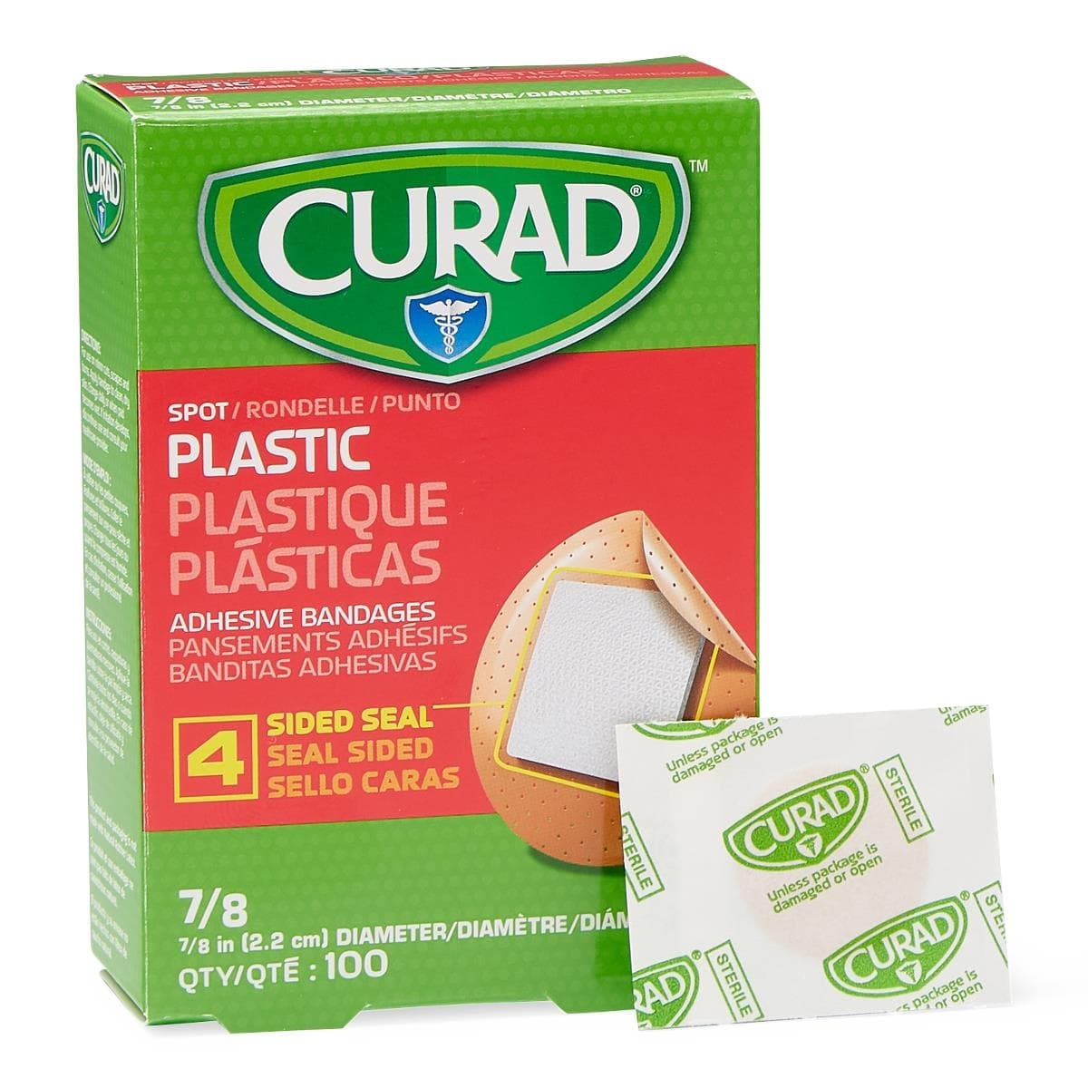 Curad Plastic Adhesive Bandages, 0.87 Inch - Case of 1200 - Image 1