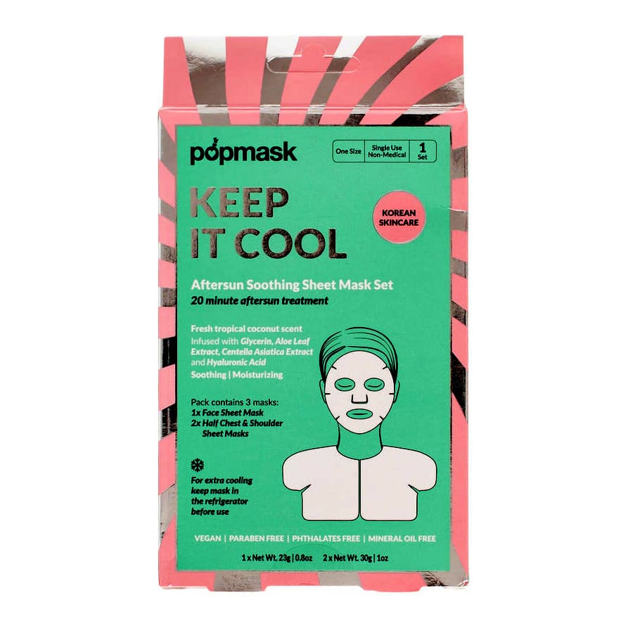 POPBAND Aftersun Face, Chest & Shoulder Sheet Mask (3pc) - Each - Image 1