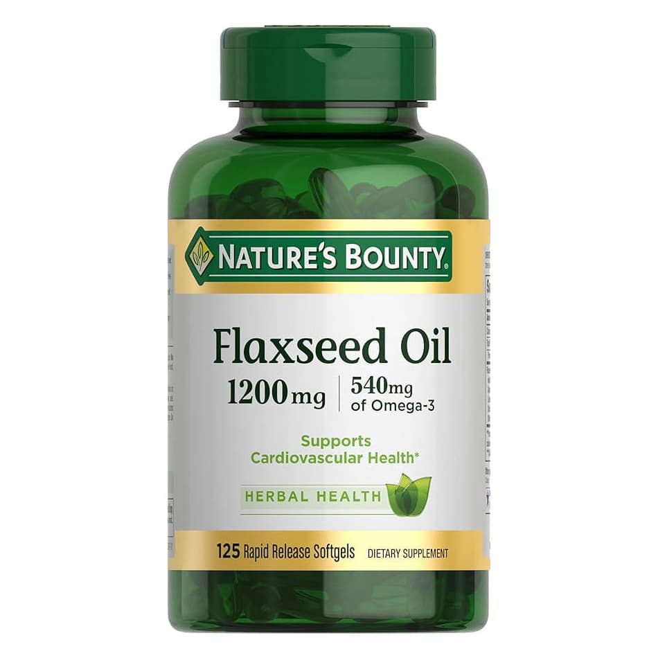 Nature's Bounty Flaxseed Oil 1200 mg - Bottle of 125