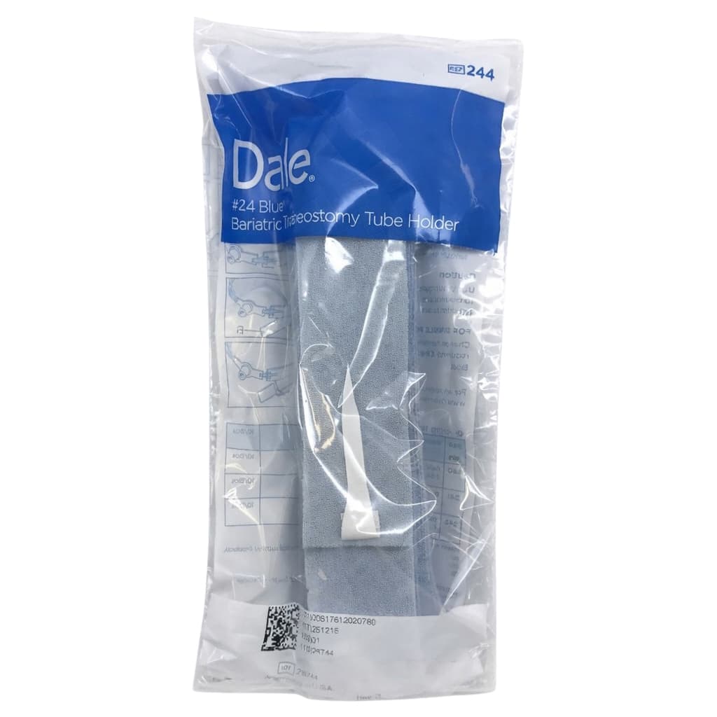 Dale Tracheostomy Tube Holders for Bariatric Patients 1.05", Fits up to 28" Neck, Blue - Box of 10 - Image 1