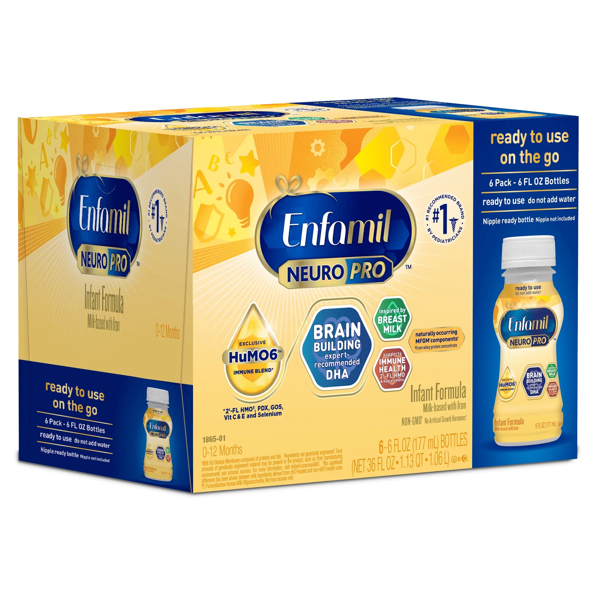 Enfamil NeuroPro Infant Formula with Iron, 6 oz - Package of 6 - Image 1