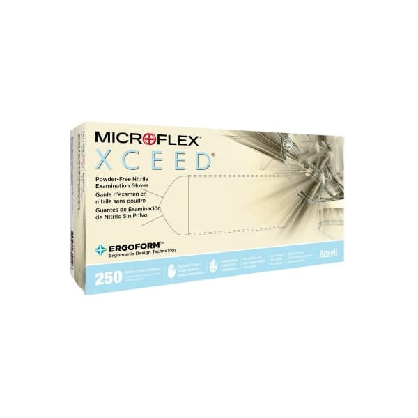 Microflex XCEED Powder-Free Nitrile Exam Gloves, Extra Small - Case of 2500 - Image 1