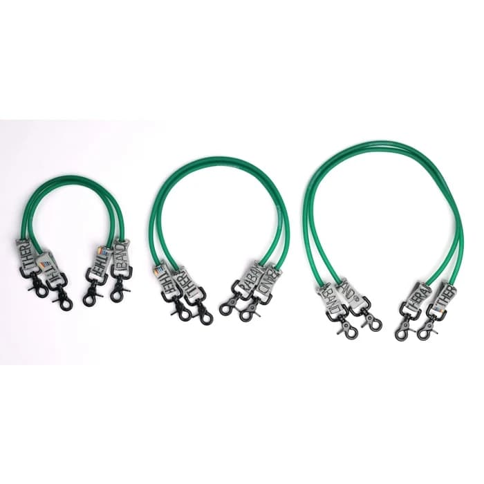 TheraBand 24 Inch Replacement Green Tubing with Clips - Pair - Image 1