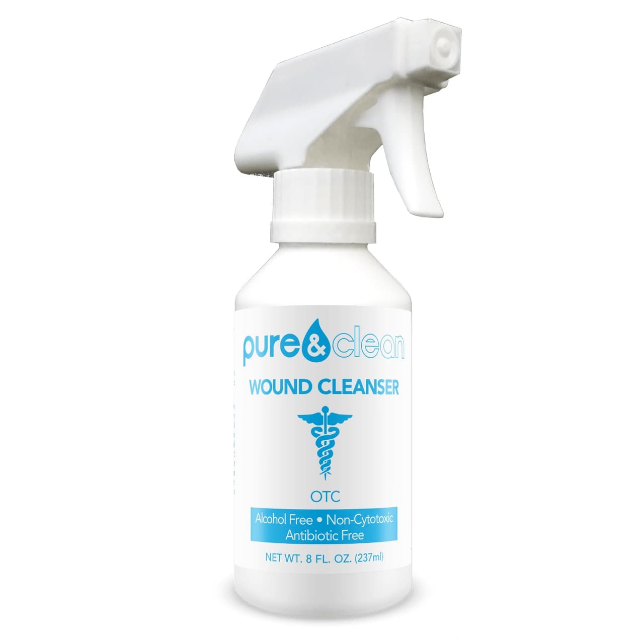 Pure and Clean Wound Cleanser NonSterile, Spray Bottle, 8 oz. - Box of 12 - Image 1