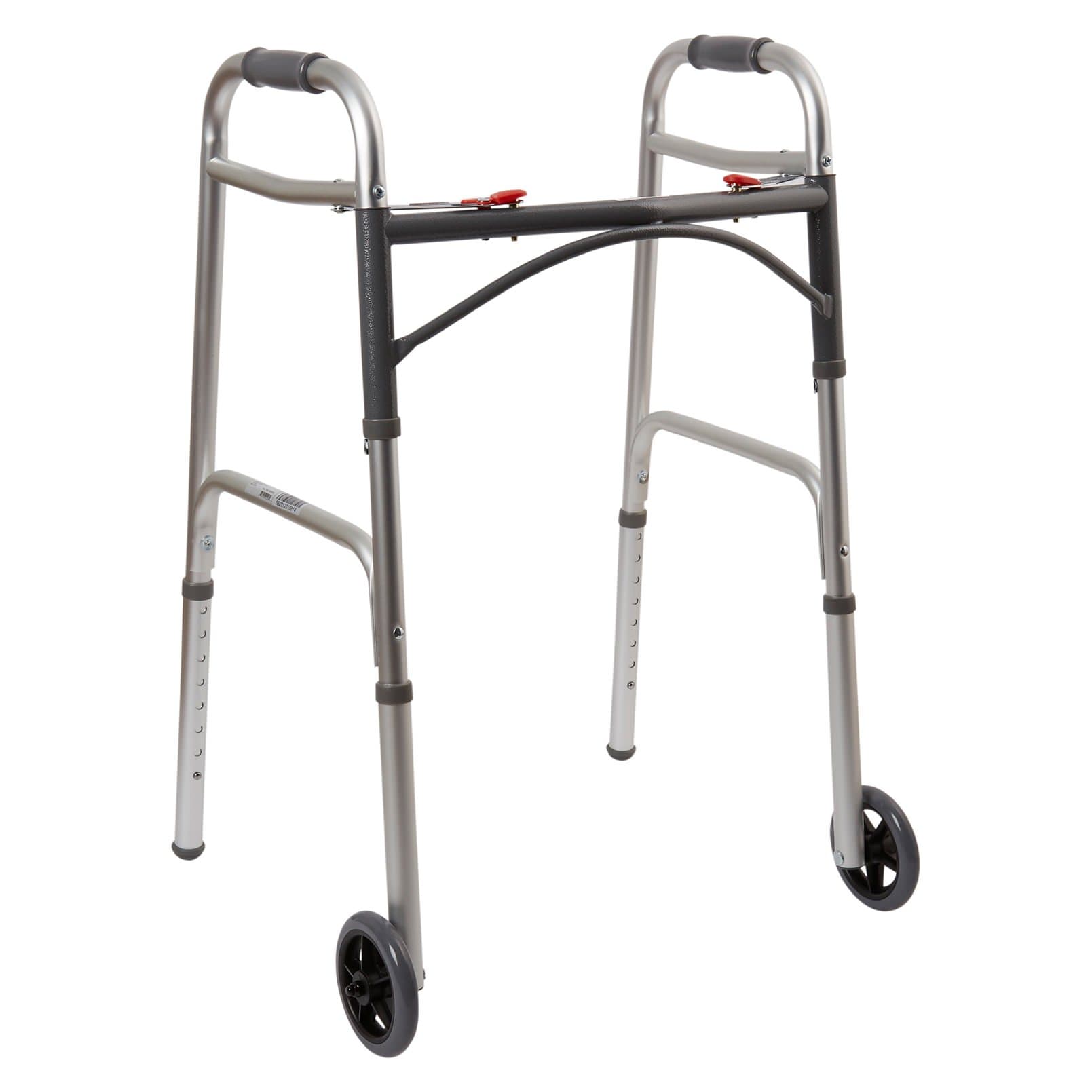 Glide Caps Aluminum Frame Folding Walker, 32 to 39 Inch - Case of 4 - Image 1