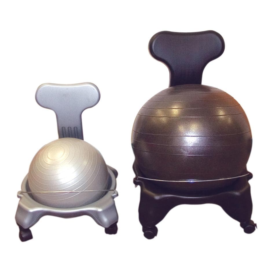 CanDo Plastic Ball Chair, Adult, Black - Image 1