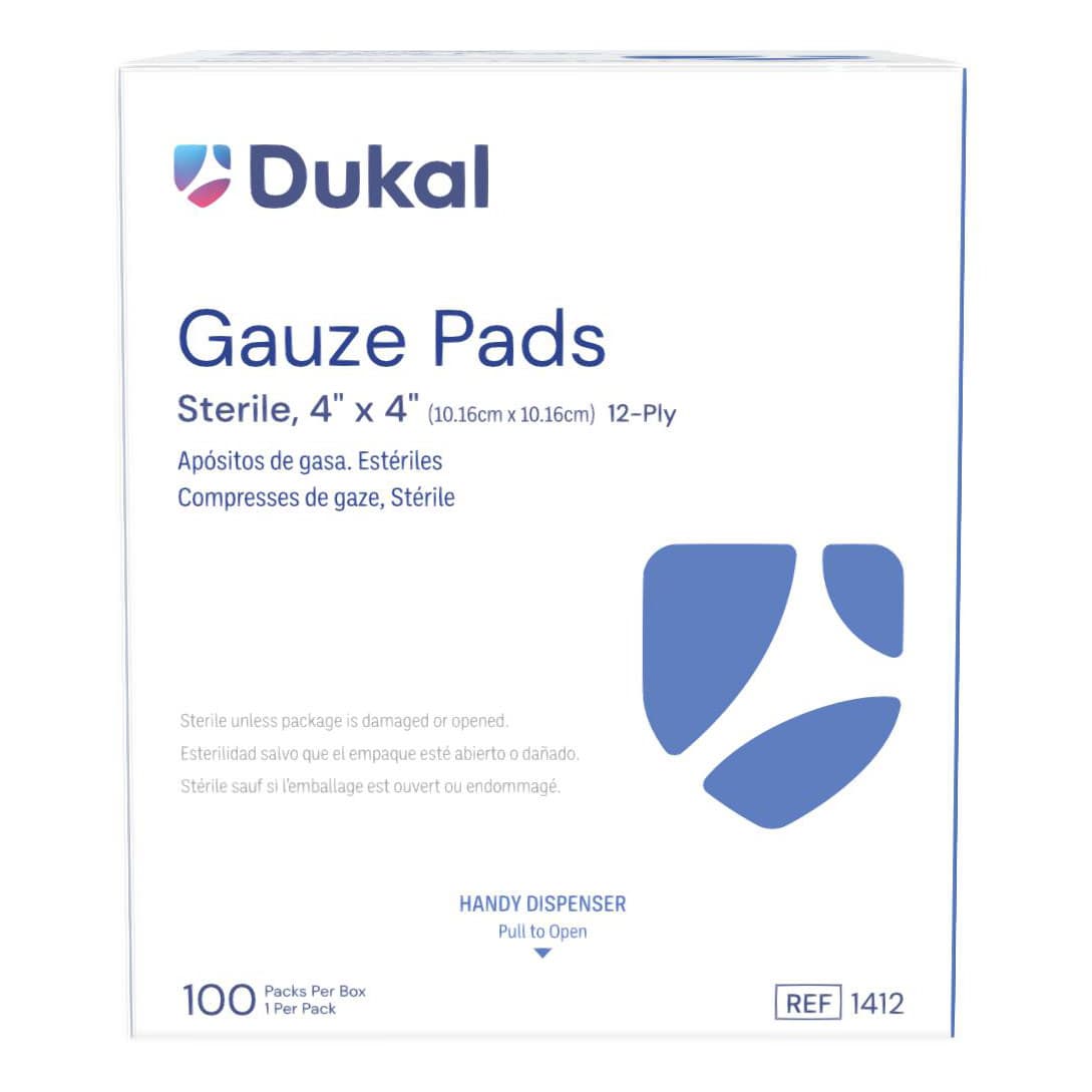 Dukal Gauze Sponge White 12-Ply Square Sterile 4 x 4 Inch - Image 2